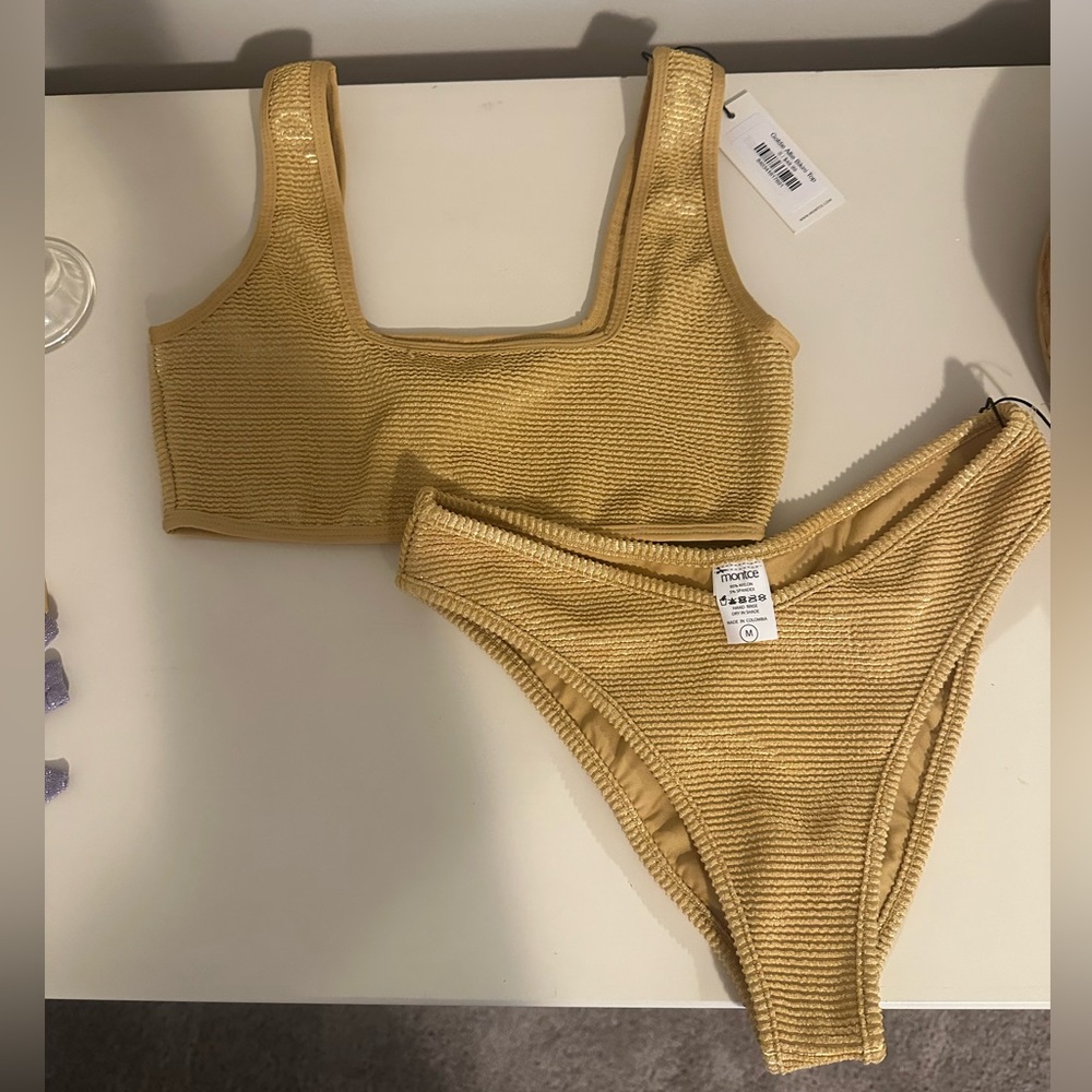 Montce Goldie bikini top and bottom